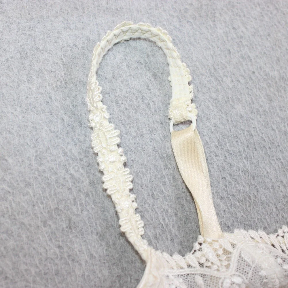 Chantelle Bra Women 36DD White Floral Lace Underwire Wireless Unlined Sexy Lot